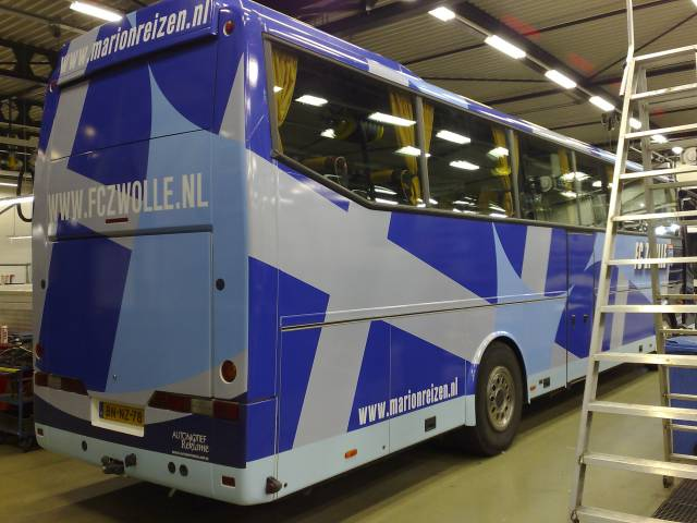 Gewrapte touringcar FC Zwolle
